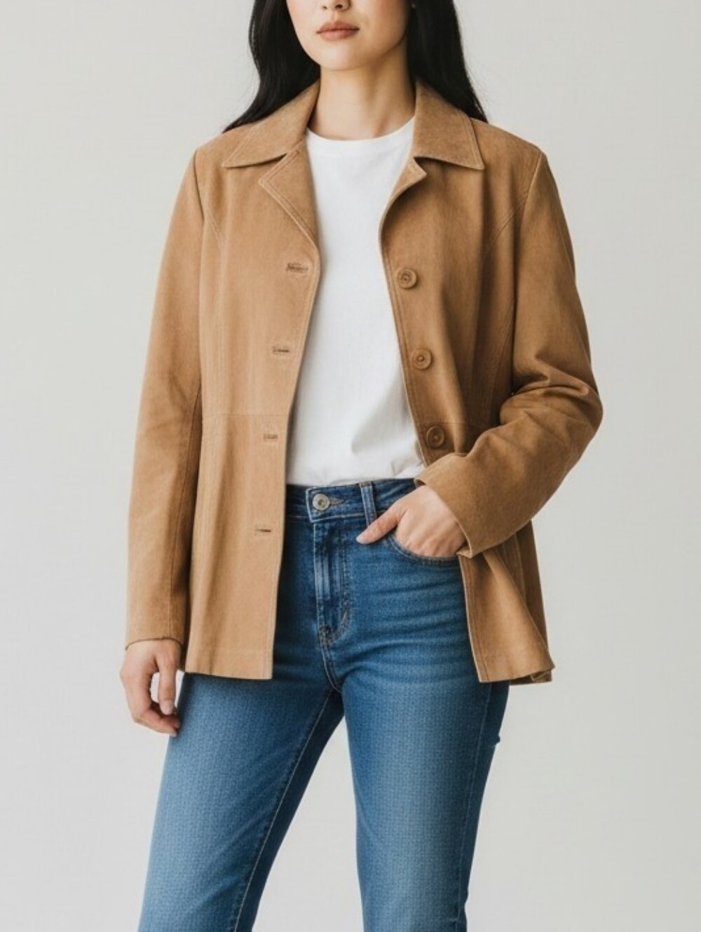 100% Leather Vintage Jacket Western Y2K Large Retro
